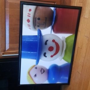 Large Vintage Fisher Price Little People Framed Print